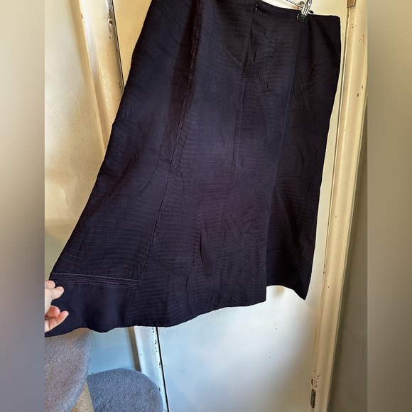 Vex- Dark purple midi Aline skirt, micro suede feel, textured material, EUC - Picture 4 of 8